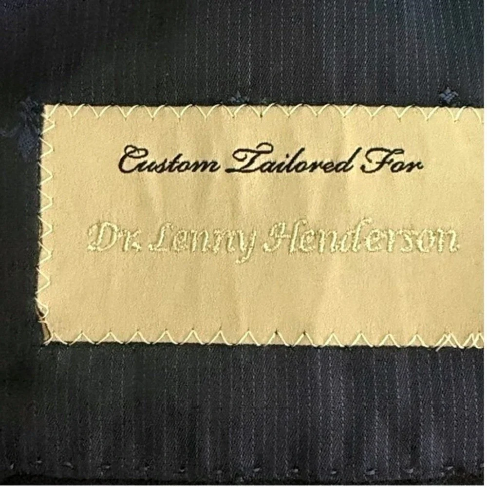 Enzo Custom Mens Navy Blue 100% Virgin Wool Peak Lapel Blazer Sport (actual 40R)